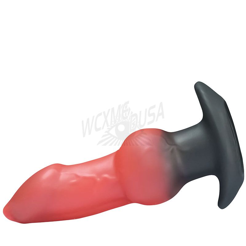 L, M size red and black fake dildo anal plug