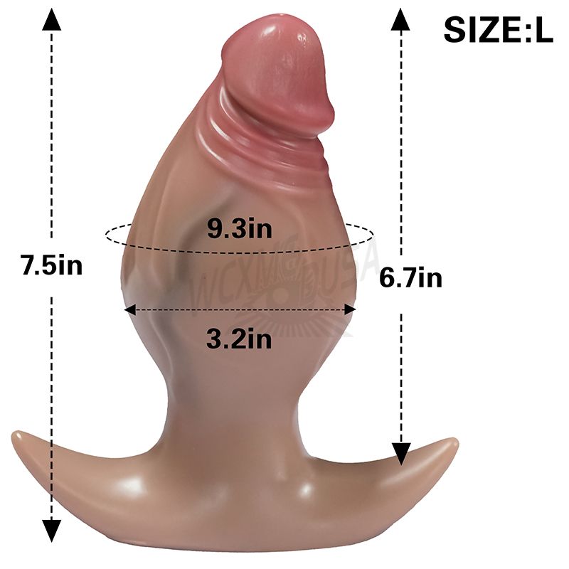 L, M size realistic fake dildo anal plug