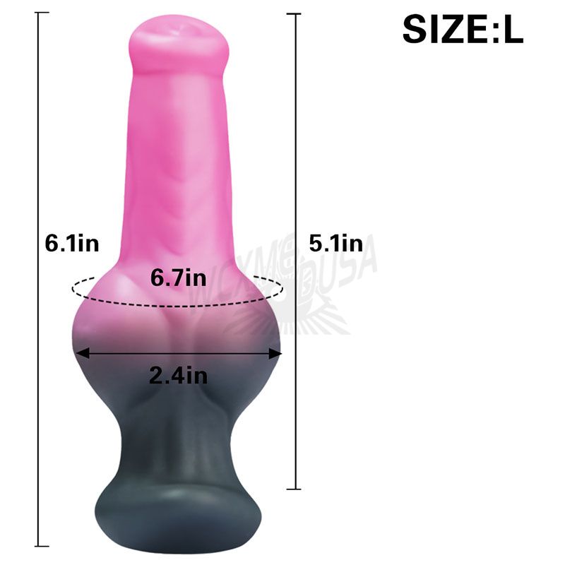 L, M size purple-black dildo anal plug