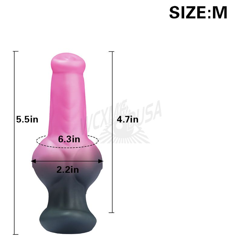 L, M size purple-black dildo anal plug