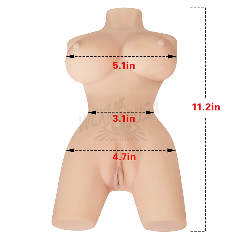Male sex doll torso, realistic male masturbator's cup