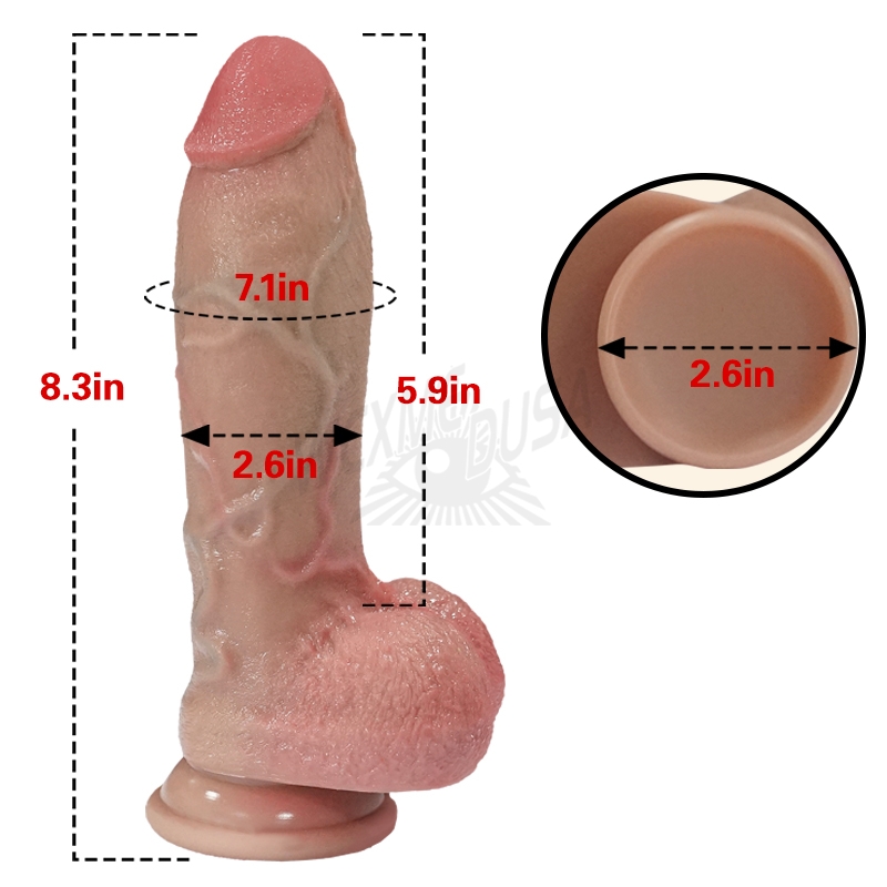 A thick penis, a lifelike glans, and full testicles