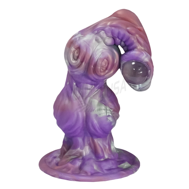 Multicolored glass bead penis
