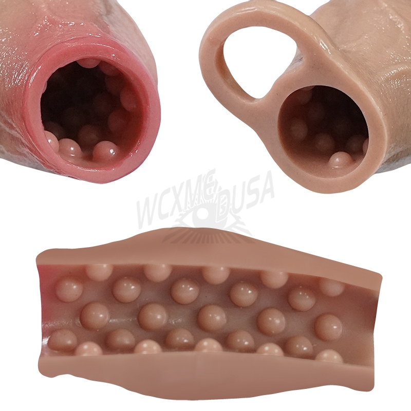 Realistic thickness penis sleeve, silicone penis extender